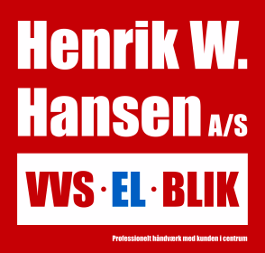 Henrik W. Hansen VVS · EL · BLIK A/S logo